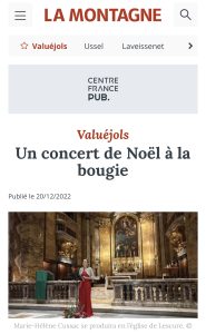 Marie-Helene Cussac soprano Concert de Noël 